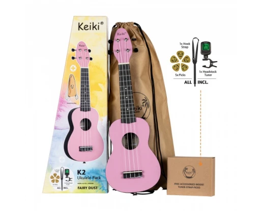 UKULELE SOPRAN SET KEIKI K2-FYD