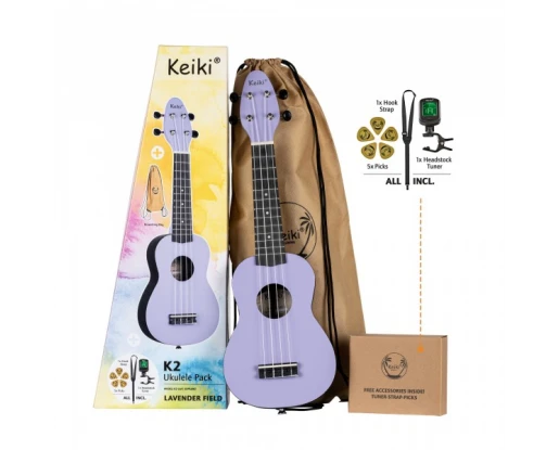 UKULELE SOPRAN SET KEIKI K2-LAF