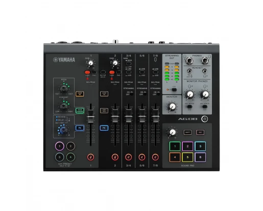 MIXER / INTERFATA AUDIO LIVE STREAMING YAMAHA AG08 BLACK