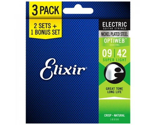 CORZI CHITARA ELECTRICA ELIXIR 16550 OPTIWEB - PACHET 2+1