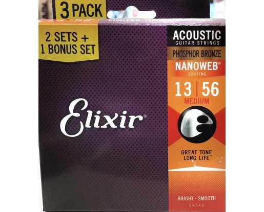 CORZI CHITARA ACUSTICA ELIXIR 16546 NANOWEB - PACHET 2+1